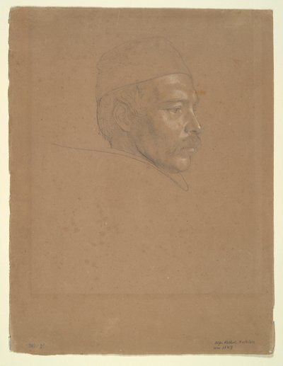 estudio de un hombre de Alfred Rethel