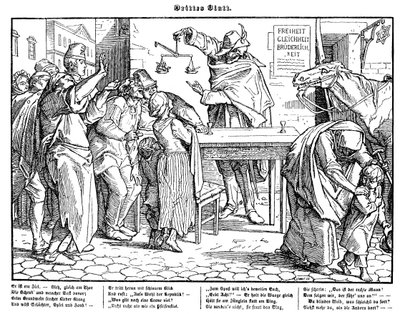 Totentanz 1848: La muerte demuestra que todos los hombres son iguales de Alfred Rethel