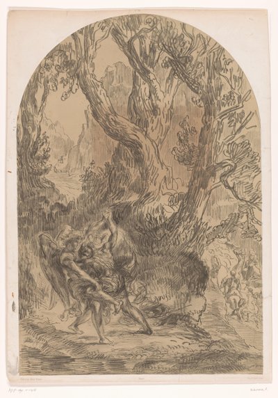 Jacob lucha con el ángel de Alfred Robaut