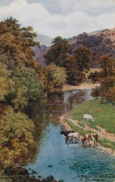 Una curva en el Wharfe en la Abadía de Bolton de Alfred Robert Quinton