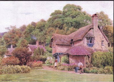 Almhouses, Selworthy Green, Somerset, de The Cottages and the Village Life of Rural England publicado por Dent & Sons Limited de Alfred Robert Quinton
