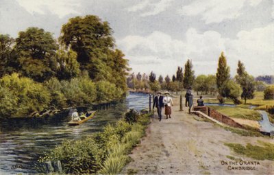 Cambridge: On the Granta (litografia en color) de Alfred Robert Quinton