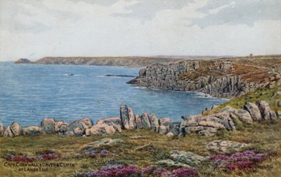 Cabo Cornwall, y cuevas y acantilados en Lands End de Alfred Robert Quinton