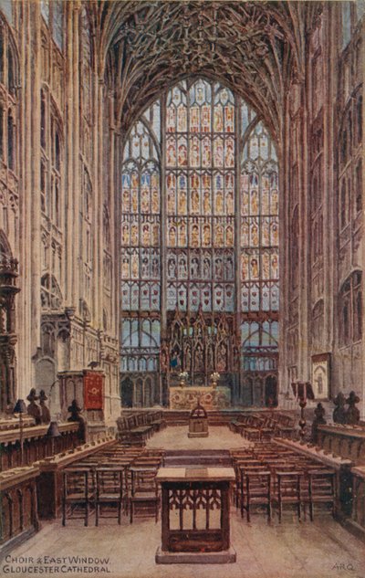 Coro y ventana este, Catedral de Gloucester de Alfred Robert Quinton