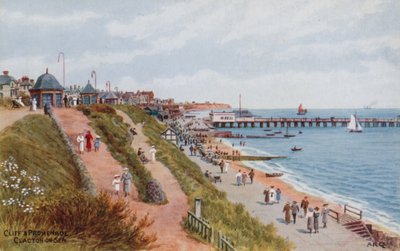 Acantilado y paseo, Clacton-on-Sea de Alfred Robert Quinton