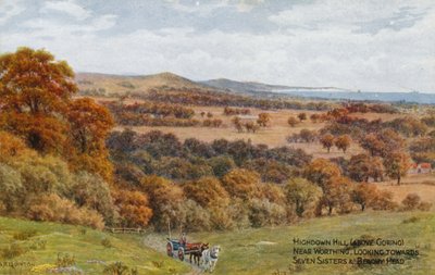 Colina Highdown (sobre Goring), cerca de Worthing, mirando hacia Seven Sisters y Beachy Head de Alfred Robert Quinton