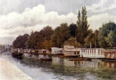 Casas flotantes en Folly Bridge, Oxford de Alfred Robert Quinton