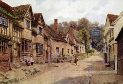 Casas anteriormente ocupadas por tejedores, Kersey, Suffolk de Alfred Robert Quinton