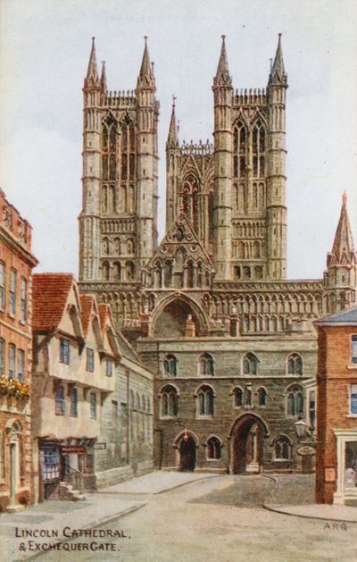 Catedral de Lincoln y Puerta del Tesoro de Alfred Robert Quinton
