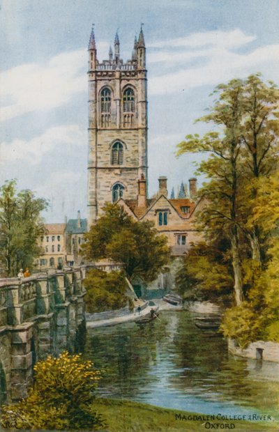 Magdalen College y el Río, Oxford de Alfred Robert Quinton
