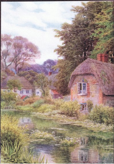 En el Avon en Lake, cerca de Salisbury, de Las cabañas y la vida del pueblo rural de Inglaterra, publicado por Dent & Sons Limited de Alfred Robert Quinton