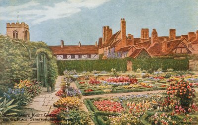 El jardín de nudos de Shakespeare y New Place, Stratford-upon-Avon de Alfred Robert Quinton