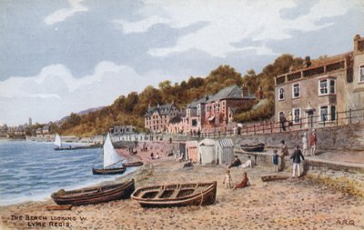 La playa mirando al oeste, Lyme Regis de Alfred Robert Quinton