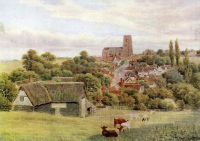 La Iglesia en la Colina, Kersey, Suffolk de Alfred Robert Quinton