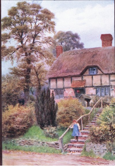 Los escalones de la cabaña, Ardington, Berkshire, de The Cottages and the Village Life of Rural England publicado por Dent & Sons Limited de Alfred Robert Quinton