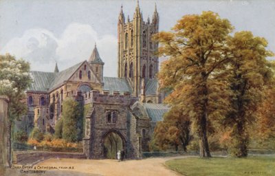La entrada oscura y la catedral, desde el NE, Canterbury de Alfred Robert Quinton
