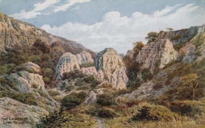 El deslizamiento de tierra, Lyme Regis de Alfred Robert Quinton
