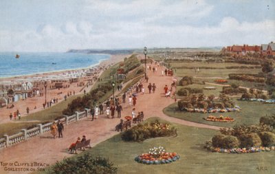 Cima de los acantilados y playa, Gorleston-on-Sea de Alfred Robert Quinton