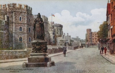 Estatua de Victoria y Aproximación al Castillo, Windsor de Alfred Robert Quinton