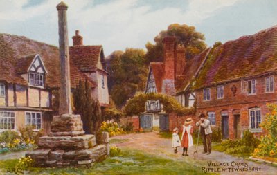 Cruz del pueblo, Ripple cerca de Tewkesbury de Alfred Robert Quinton