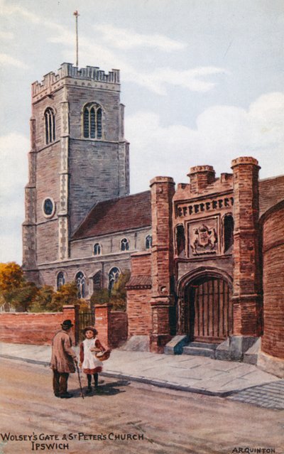 Puerta de Wolsey y la iglesia de San Pedro, Ipswich de Alfred Robert Quinton