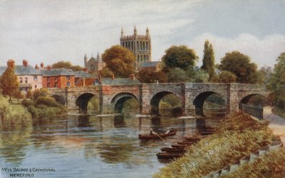 Puente de Wye y Catedral, Hereford de Alfred Robert Quinton