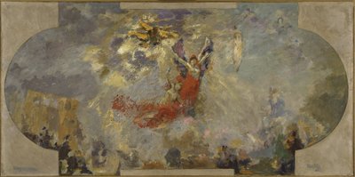 Boceto para el Petit Palais, galería sur: Apoteosis (techo central), entre 1906 y 1913 (óleo sobre lienzo sobre madera) de Alfred Roll