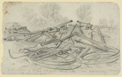 Destrucción de puente, tanques de telégrafo, etc. en Warrenton Junction de Alfred Rudolph Waud