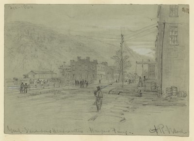 Cuartel general del General Stevenson en Harpers Ferry de Alfred Rudolph Waud