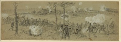 Posición del 2 de junio cerca de Cold Harbor, trincheras al frente de Alfred Rudolph Waud