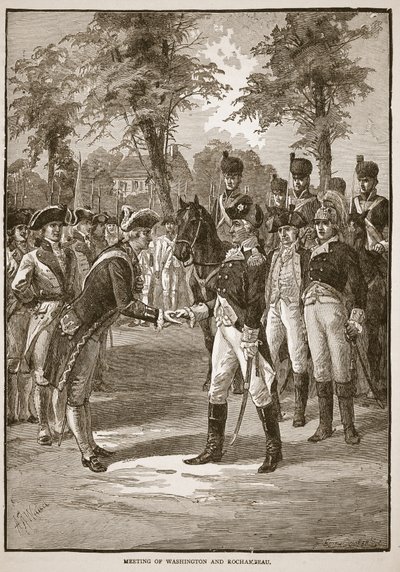 Encuentro de Washington y Rochambeau, pub. 1896 de Alfred Rudolph Waud