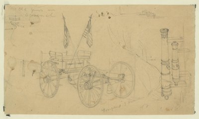 Viejos cañones en el arsenal de Alfred Rudolph Waud