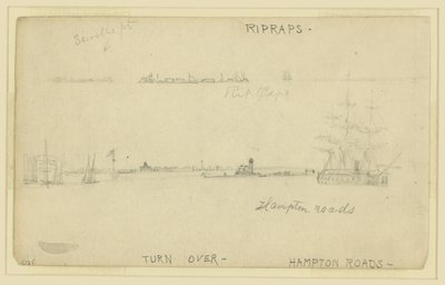 Ripraps y Hampton Roads de Alfred Rudolph Waud