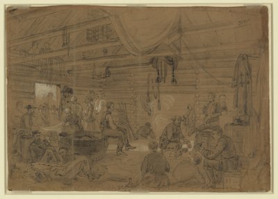 Salón de los desertores, Harrisons Landing de Alfred Rudolph Waud