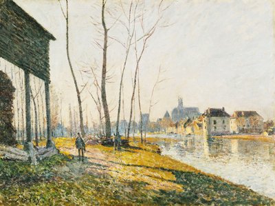 Una mañana de febrero en Moret-sur-Loing de Alfred Sisley