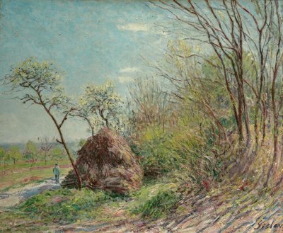 En el borde del bosque-Les Sablons de Alfred Sisley