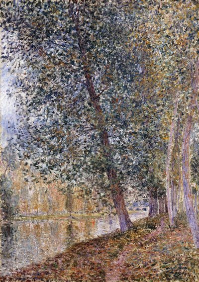Otoño, las Orillas del Loing, 1880 de Alfred Sisley