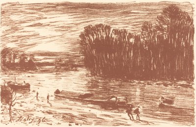 Orillas del Loing cerca de Saint-Mammès de Alfred Sisley