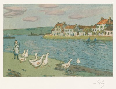 Las orillas del río de Alfred Sisley