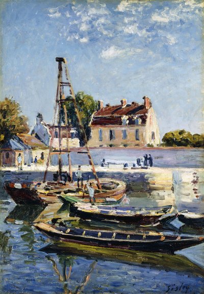 Barcazas, 1885 de Alfred Sisley