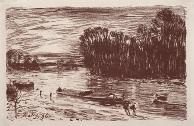 Bordes del Loing, cerca de Saint-Mammès de Alfred Sisley
