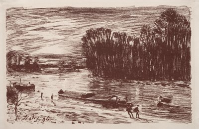 Bordes del Loing, cerca de Saint-Mammès, 1896 de Alfred Sisley