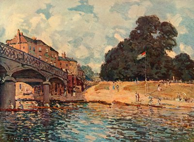 Puente en Hampton Court de Alfred Sisley