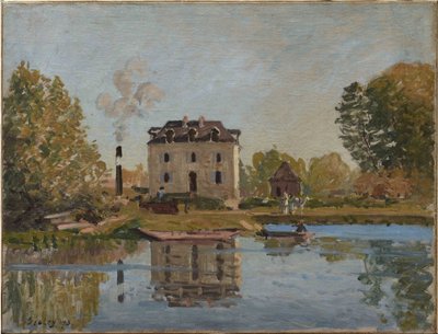 Fábrica a orillas del Sena, Bougival de Alfred Sisley