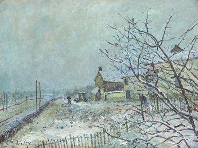 Primera Nieve en Veneux-Nadon de Alfred Sisley