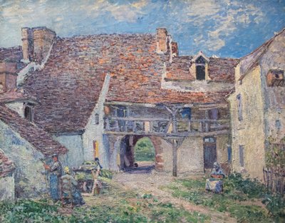 Francés: Cour de ferme à Saint-Mammès de Alfred Sisley