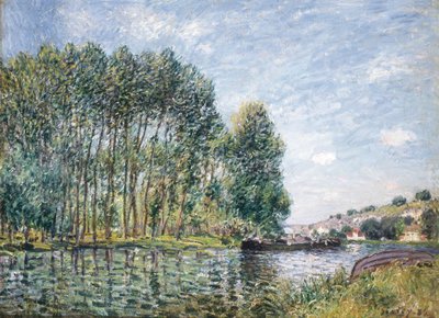 Francés: Tournant du Loing à Moret de Alfred Sisley