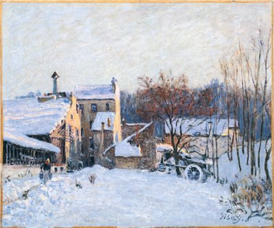 Francés: Une cour à Chaville de Alfred Sisley