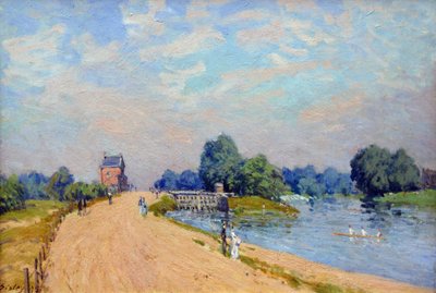 Camino de Hampton Court de Alfred Sisley