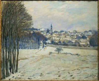 La neige a Marly-le-Roi ... (pintura sobre lienzo) de Alfred Sisley